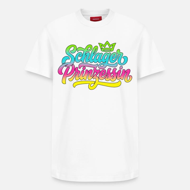 Princesse Schlager - Princesse Schlager - T-shirt unisexe décontracté en coton Supima – de SPREAD - blanc