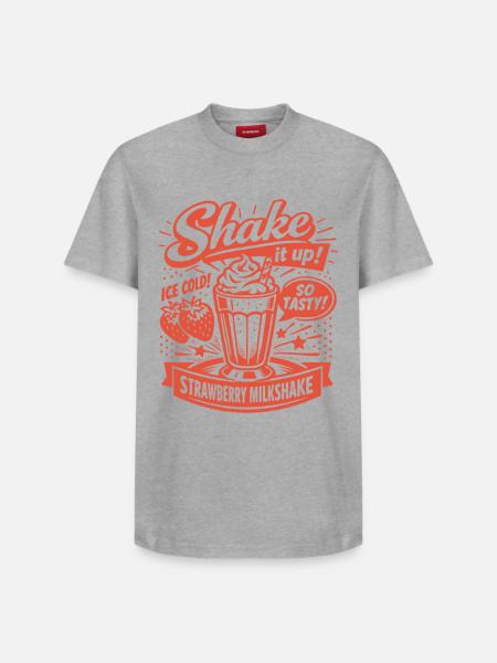 Strawberry Milkshake 50s Retro Design - Relaxed Unisex Supima Cotton T-Shirt – by SPREAD - white