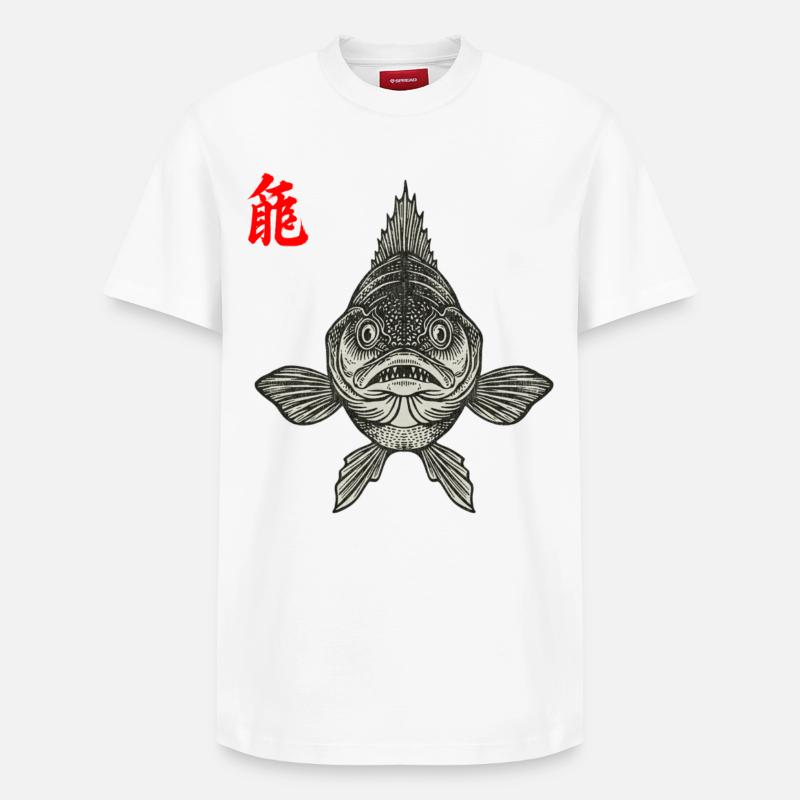 Zander Asian - T-shirt unisexe décontracté en coton Supima – de SPREAD - blanc