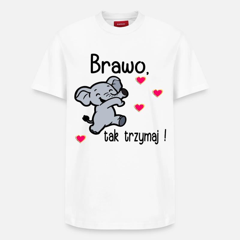Bravo, continue comme ça - T-shirt unisexe décontracté en coton Supima – de SPREAD - blanc