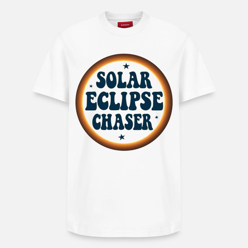 Solar eclipse chaser - Relaxed Unisex Supima Cotton T-Shirt – by SPREAD - white