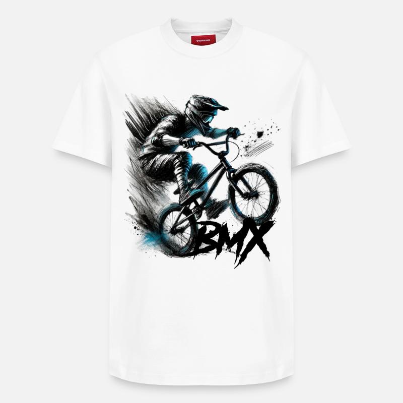 BMX - T-shirt unisexe décontracté en coton Supima – de SPREAD - blanc