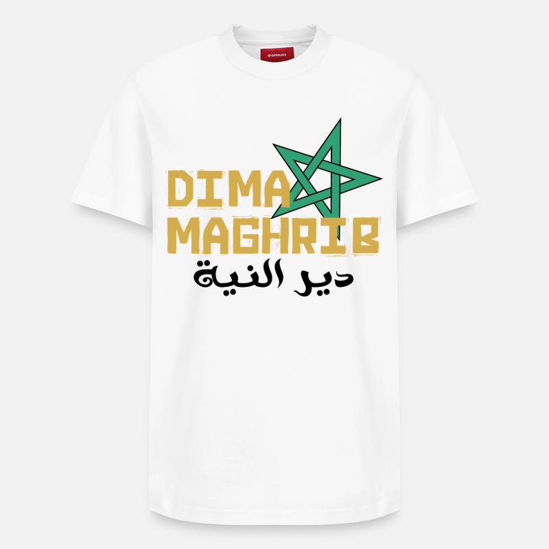 Vive le Maroc - T-shirt unisexe décontracté en coton Supima – de SPREAD - blanc