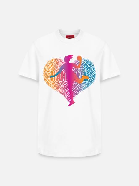 Handball Player Heart - Relaxed Unisex Supima Cotton T-Shirt – by SPREAD - white