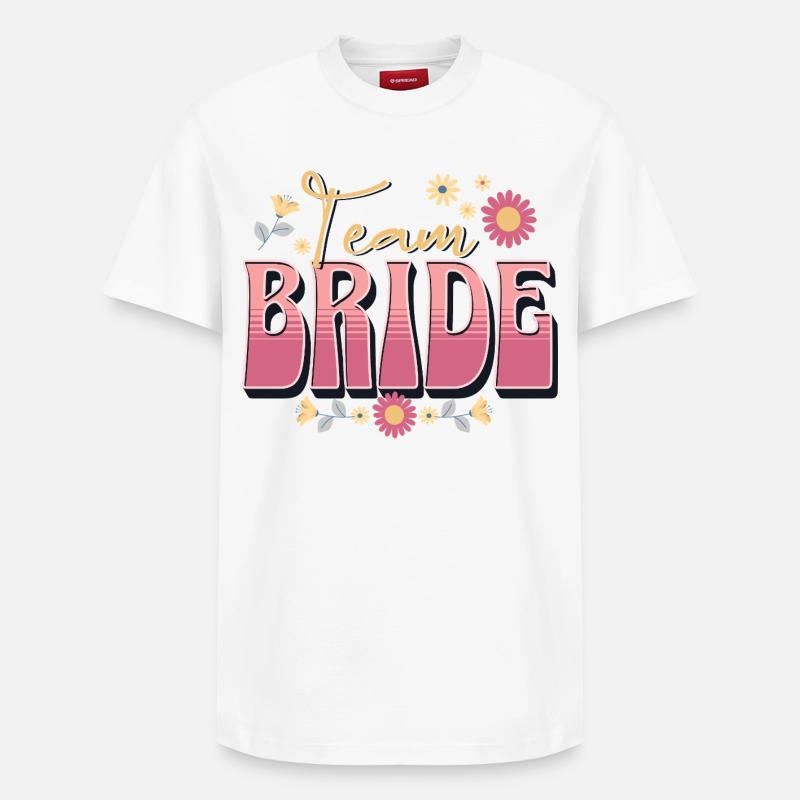Team Bride - Relaxed Unisex Supima Cotton T-Shirt – von SPREAD - Weiß
