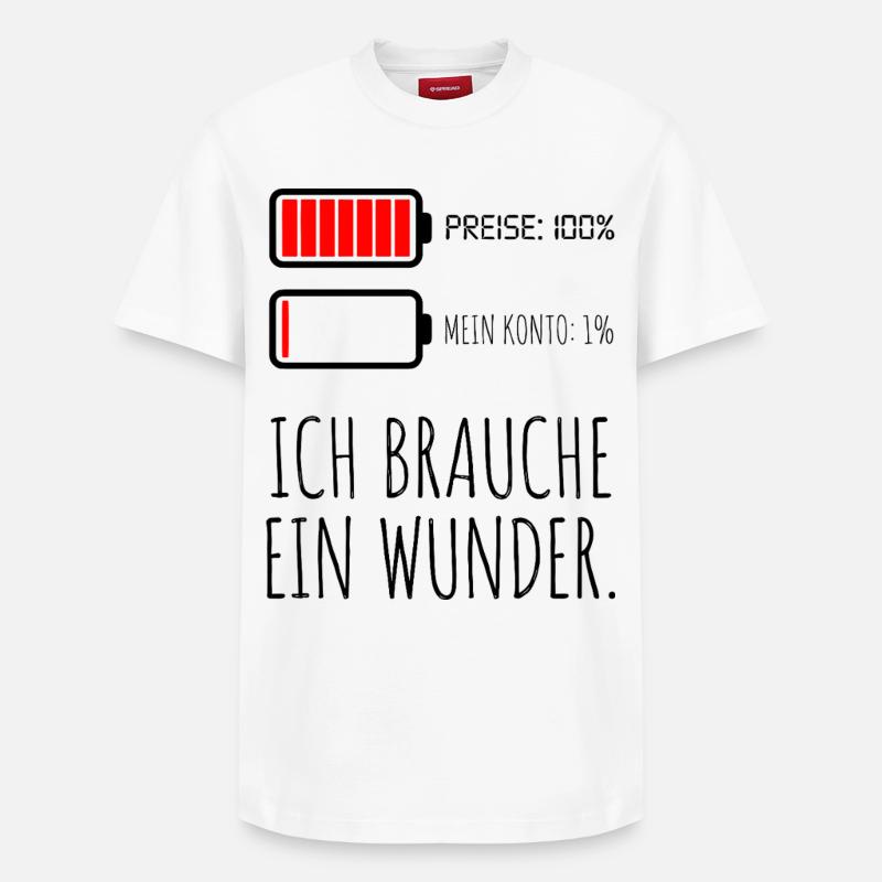 Prix, 100 % Mon compte 1 % - T-shirt unisexe décontracté en coton Supima – de SPREAD - blanc