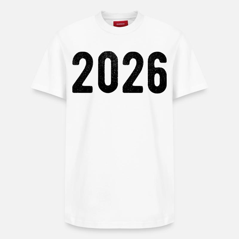 2026 - T-shirt unisexe décontracté en coton Supima – de SPREAD - blanc