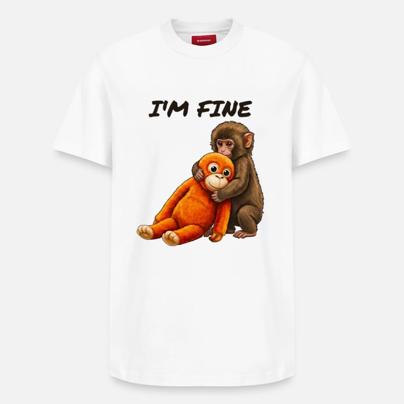 Bébé Singe Punch Meme - T-shirt unisexe décontracté en coton Supima – de SPREAD - blanc