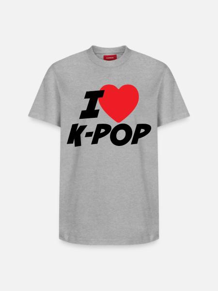 Ich liebe K-Pop - Relaxed Unisex Supima Cotton T-Shirt – von SPREAD - Weiß