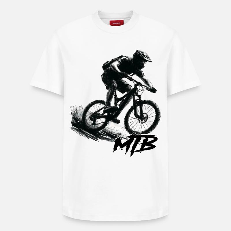 Mtb - Relaxed Unisex Supima Cotton T-Shirt – von SPREAD - Weiß