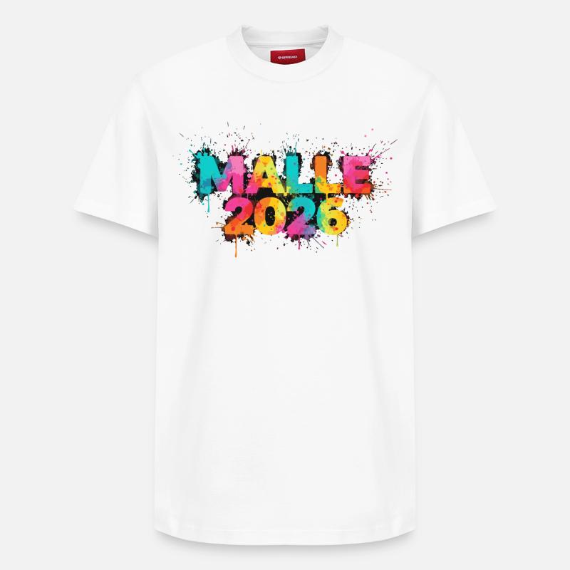 malle_splash - T-shirt unisexe décontracté en coton Supima – de SPREAD - blanc