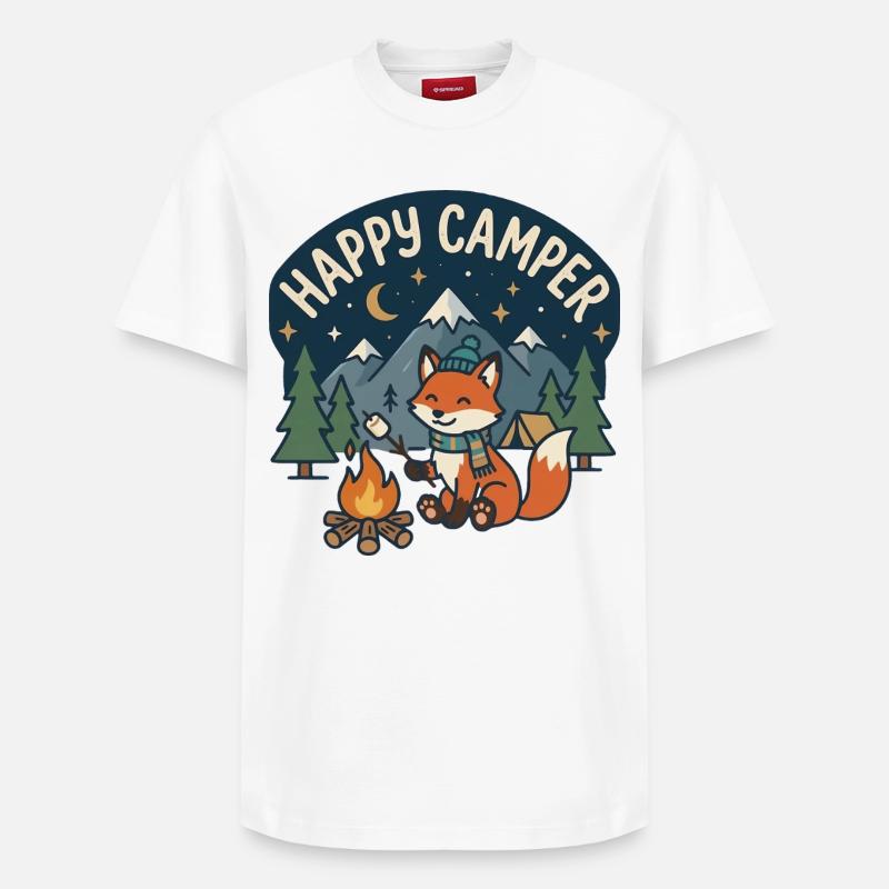 Bonne nuit campeur Fox - T-shirt unisexe décontracté en coton Supima – de SPREAD - blanc