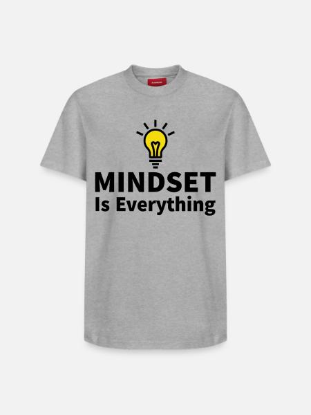 Mindset is everything Glühbirne Motivation Erfolg - T-shirt unisexe décontracté en coton Supima – de SPREAD - blanc