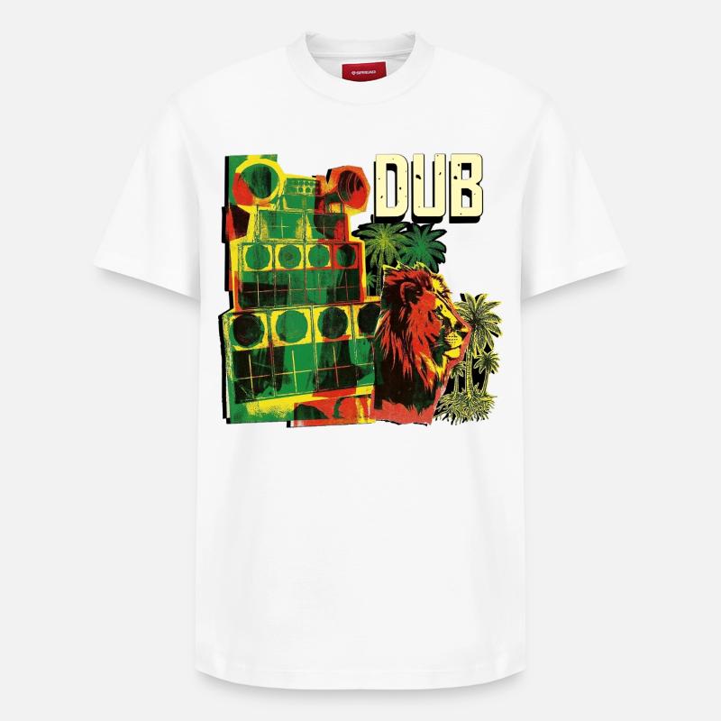 Dub Reggae Soundsystem Session - T-shirt unisexe décontracté en coton Supima – de SPREAD - blanc