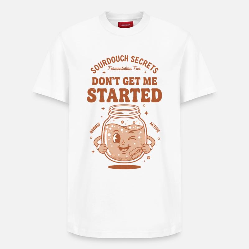 Sauerteigbrot Backer-Starter - Relaxed Unisex Supima Cotton T-Shirt – von SPREAD - Weiß