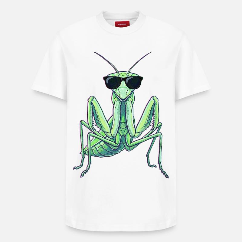 Gottesanbeterin Kung Fu Kampfkunst - Relaxed Unisex Supima Cotton T-Shirt – von SPREAD - Weiß
