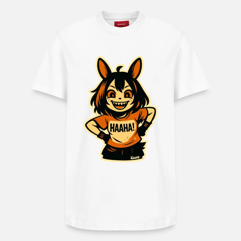 Le Loup Sprite de Minuit - T-shirt unisexe décontracté en coton Supima – de SPREAD - blanc