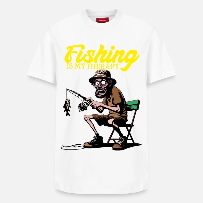 Thérapie par la pêche - T-shirt unisexe décontracté en coton Supima – de SPREAD - blanc