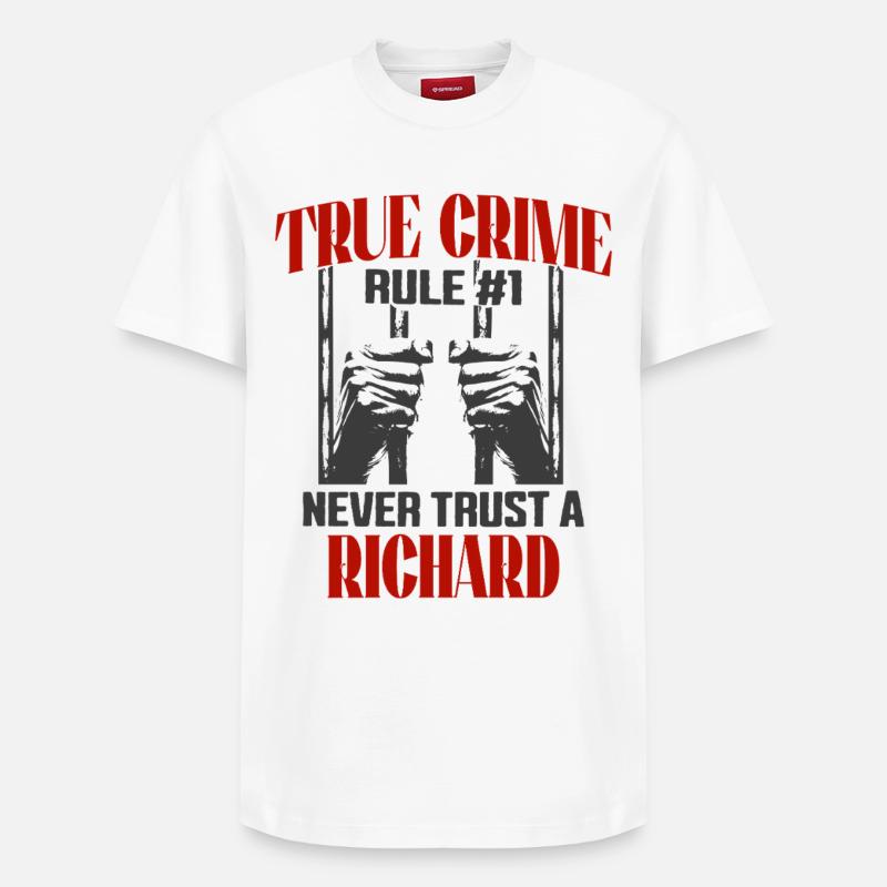 True Crime Richard True Crime - T-shirt unisexe décontracté en coton Supima – de SPREAD - blanc