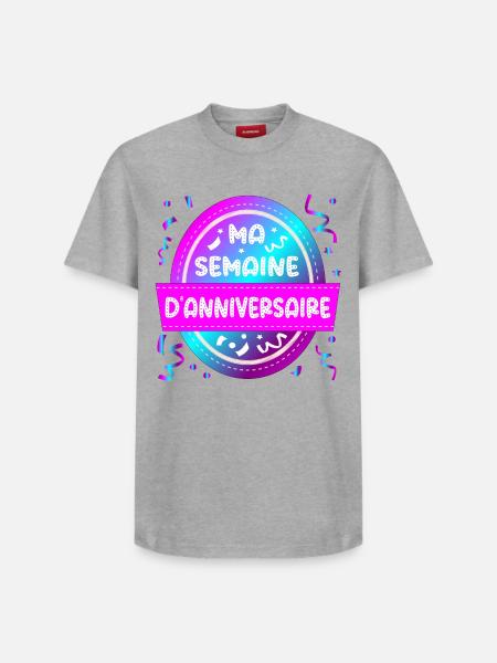 Ma semaine d’anniversaire - T-shirt unisexe décontracté en coton Supima – de SPREAD - blanc