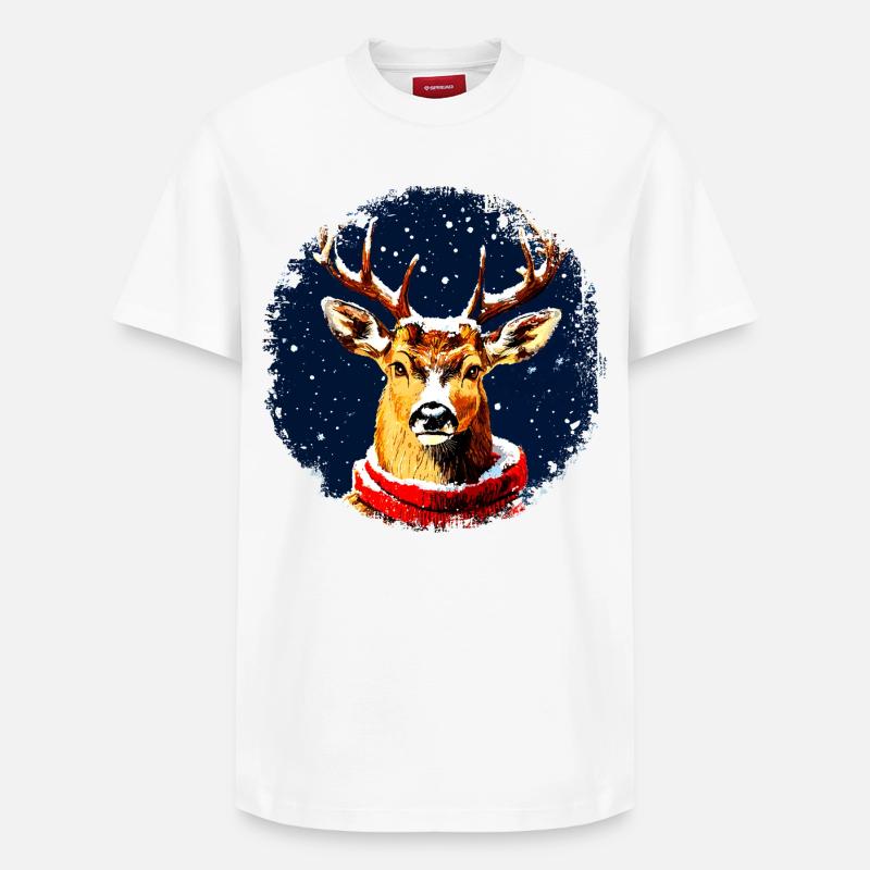 Fans de cerfs - T-shirt unisexe décontracté en coton Supima – de SPREAD - blanc