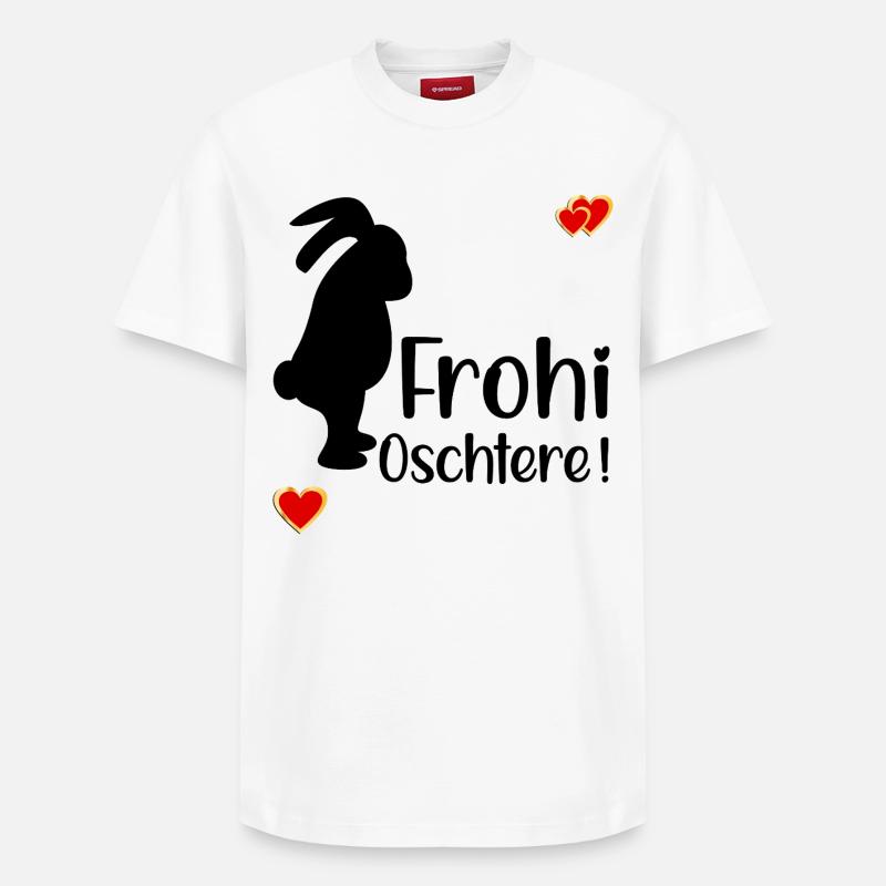 FROHE OSTERN SCHWEIZ - Relaxed Unisex Supima Cotton T-Shirt – von SPREAD - Weiß