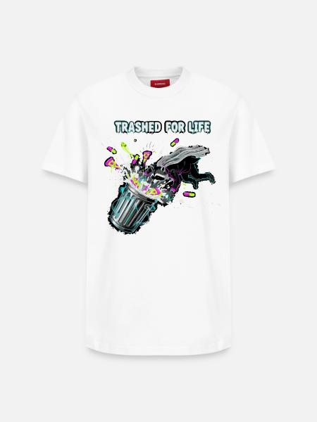 Trashed for Life Waschbär - Relaxed Unisex Supima Cotton T-Shirt – von SPREAD - Weiß