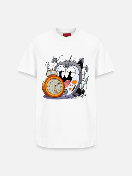 Sleepless watch monster - Relaxed Unisex Supima Cotton T-Shirt – by SPREAD - white