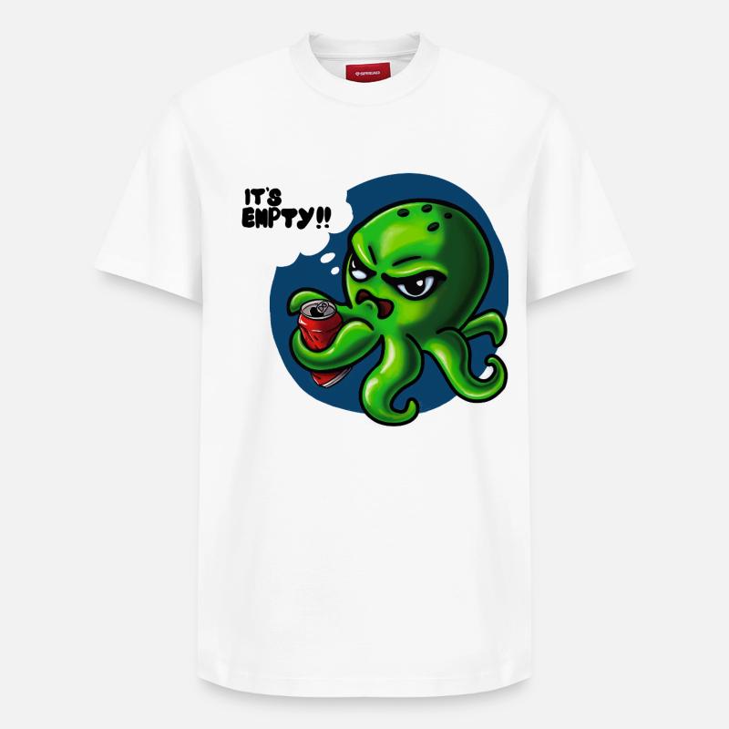 Grumpy Kraken - Relaxed Unisex Supima Cotton T-Shirt – by SPREAD - white