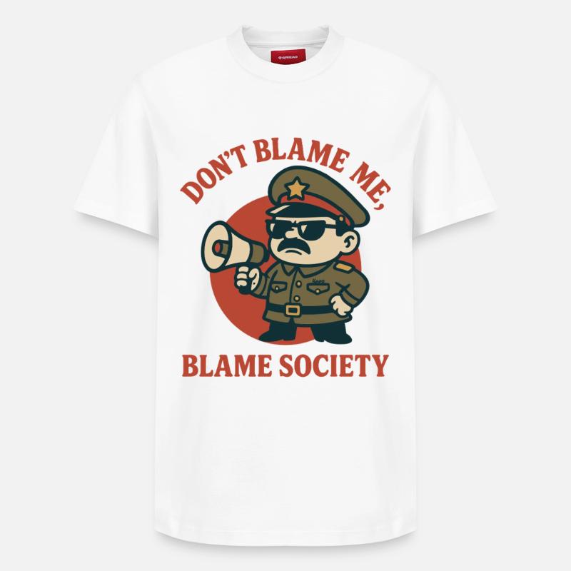 Dont Blame Me Sheriff - Relaxed Unisex Supima Cotton T-Shirt – by SPREAD - white