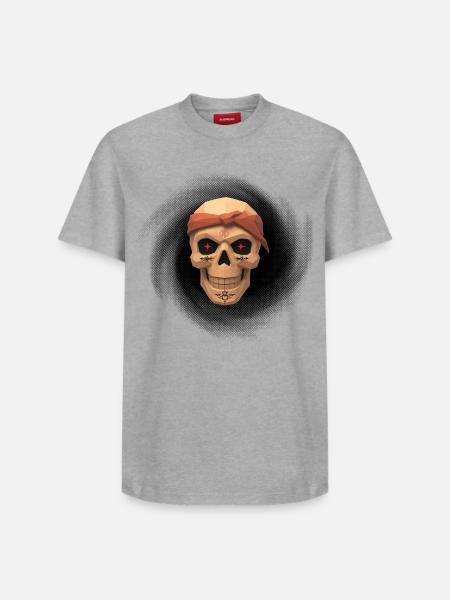 Black hole thug skull t-shirt design. - Relaxed Unisex Supima Cotton T-Shirt – by SPREAD - white
