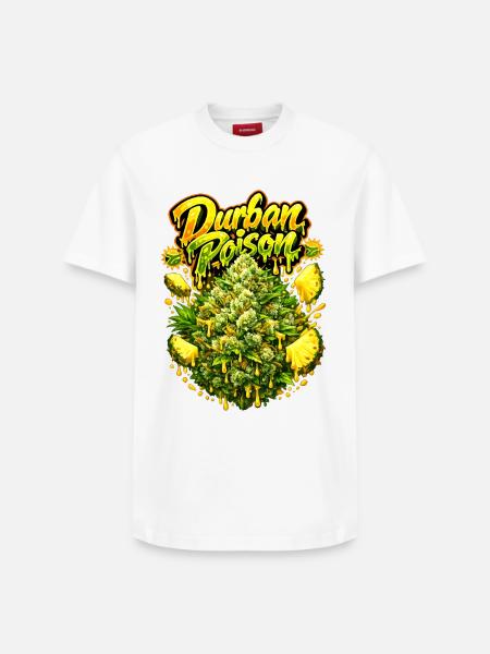 Durban Poison Graffiti-Kunstdruck - Relaxed Unisex Supima Cotton T-Shirt – von SPREAD - Weiß