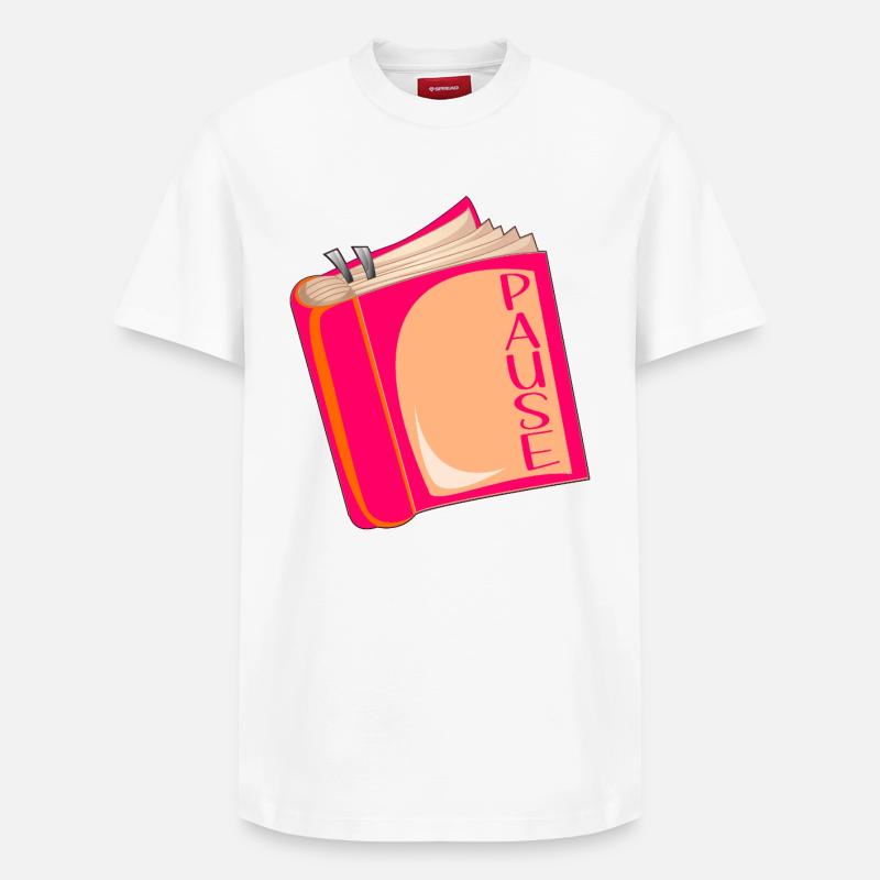 Buch Lesen Pause - Relaxed Unisex Supima Cotton T-Shirt – von SPREAD - Weiß