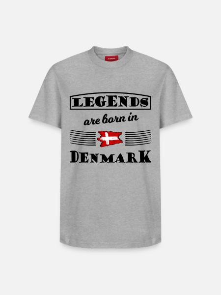 Redbrush Cross Flag Denmark - Relaxed Unisex Supima Cotton T-Shirt – by SPREAD - white