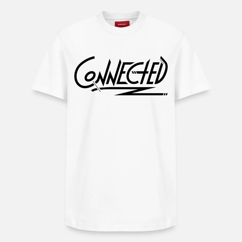 Connected_black_simple - Relaxed Unisex Supima Cotton T-Shirt – von SPREAD - Weiß