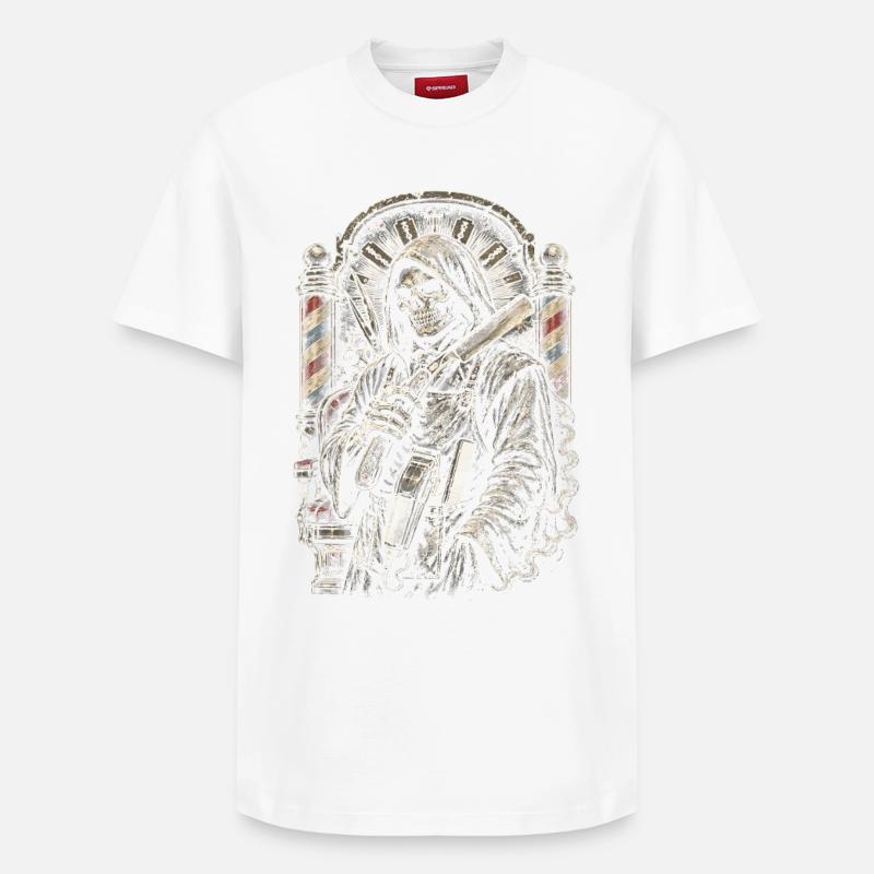 Barber Barbier - T-shirt unisexe décontracté en coton Supima – de SPREAD - blanc