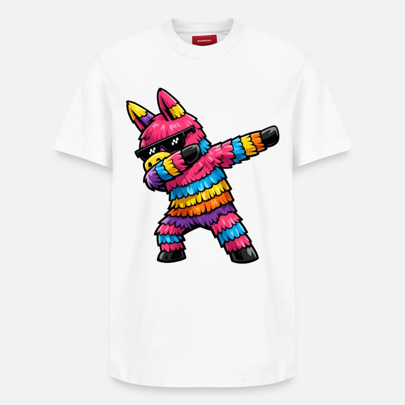 Dabbing Pinata - Relaxed Unisex Supima Cotton T-Shirt – von SPREAD - Weiß