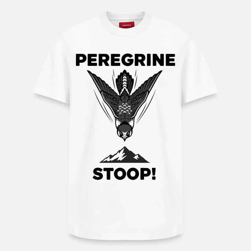 Faucon Pèlerin Stoop Chasse Peregrine - T-shirt unisexe décontracté en coton Supima – de SPREAD - blanc