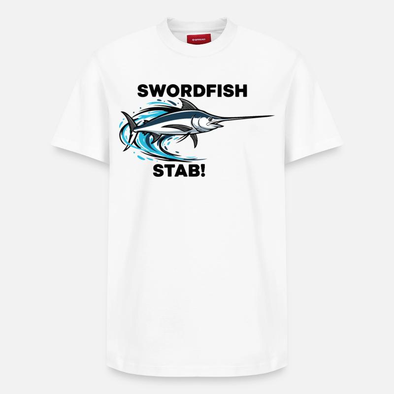 Espadon Stab Épée Mer Swordfish - T-shirt unisexe décontracté en coton Supima – de SPREAD - blanc