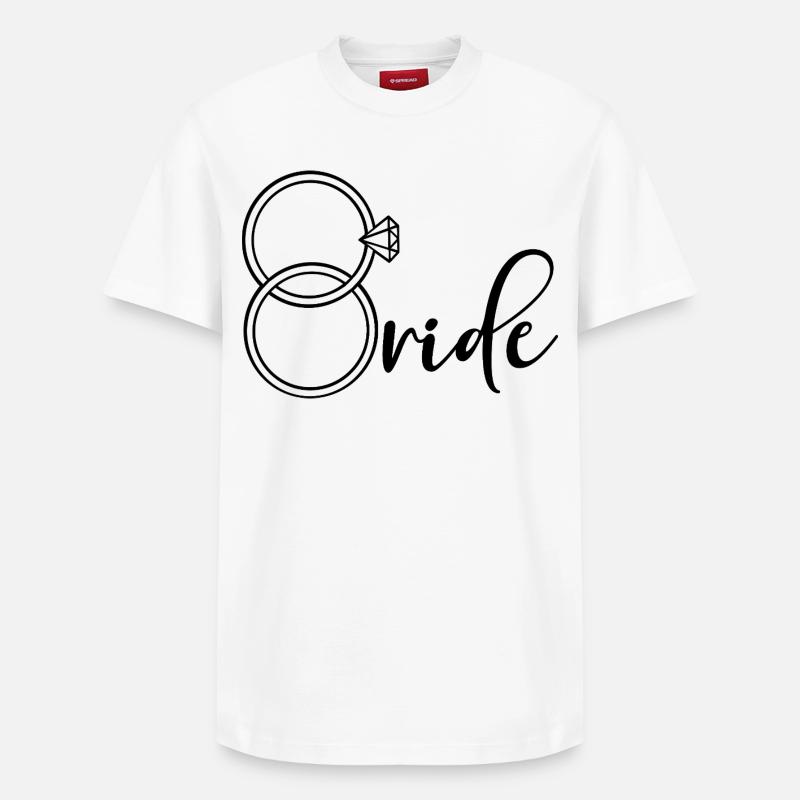 Bague de fiançailles mariée - T-shirt unisexe décontracté en coton Supima – de SPREAD - blanc