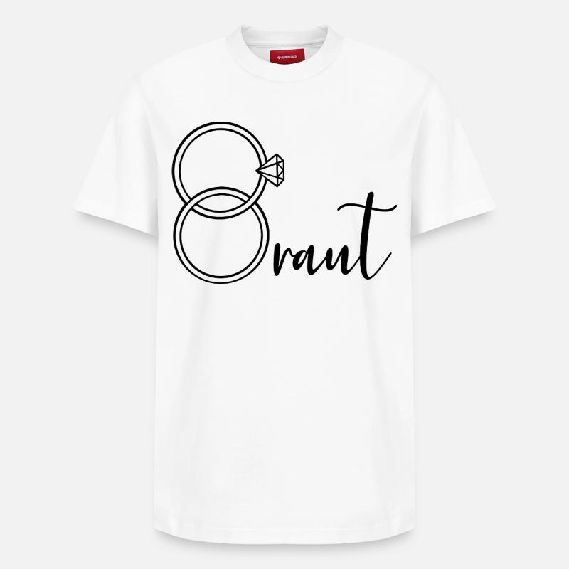 Ringe Hochzeit Braut - Relaxed Unisex Supima Cotton T-Shirt – von SPREAD - Weiß