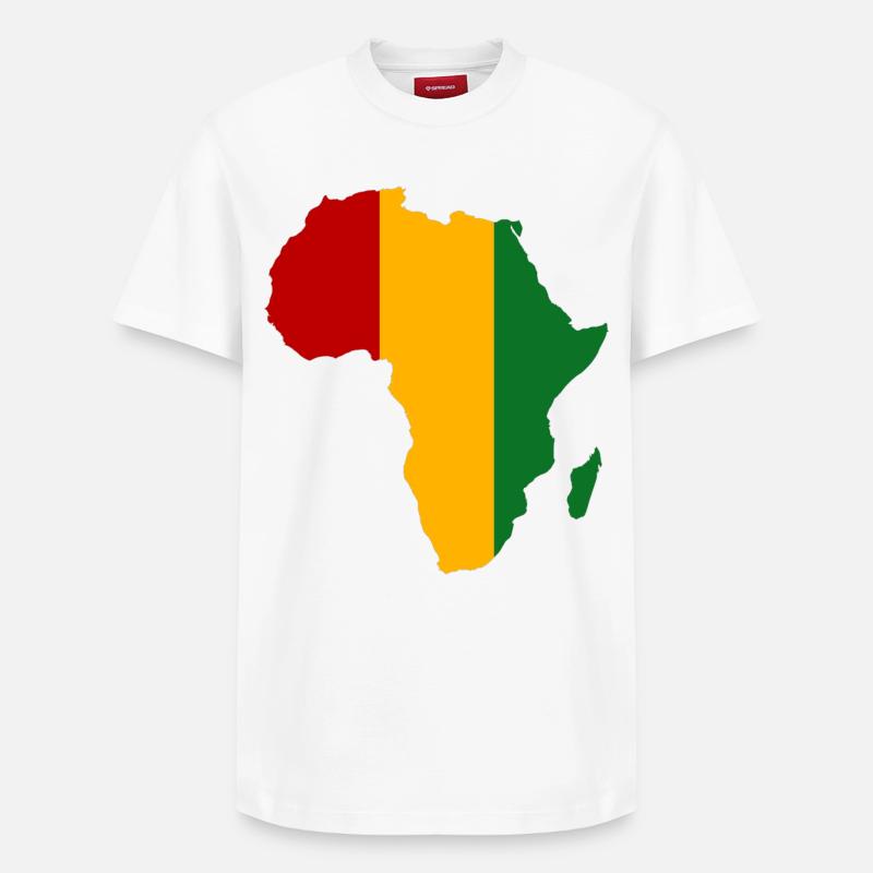 Guiena_Flagge_Afrika - T-shirt unisexe décontracté en coton Supima – de SPREAD - blanc