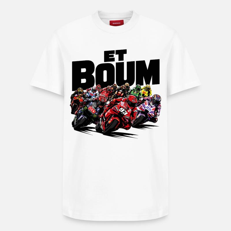 ET BOUM - T-shirt unisexe décontracté en coton Supima – de SPREAD - blanc