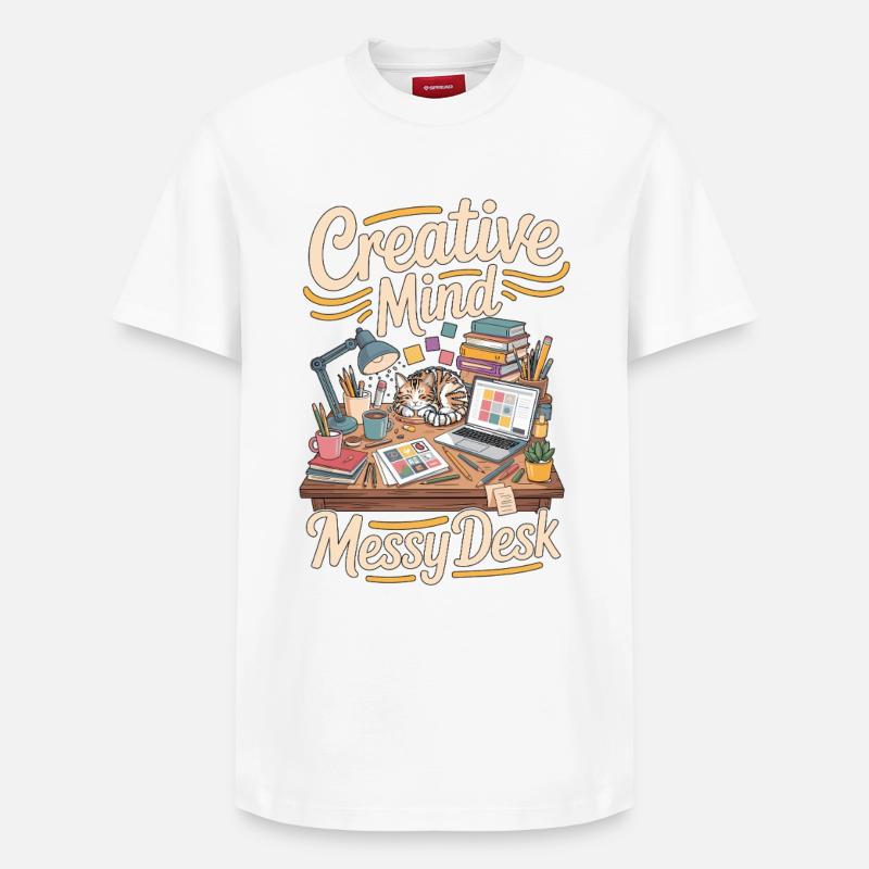 Graphic Designer Creative Mind Visual Designer - Relaxed Unisex Supima Cotton T-Shirt – von SPREAD - Weiß