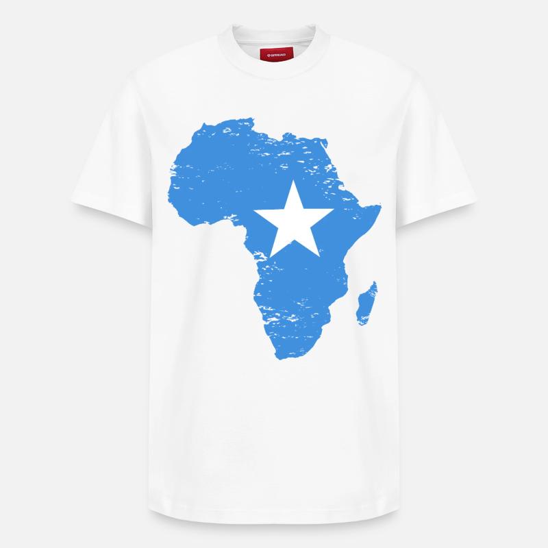 Drapeau somalien Afrique utilisé - T-shirt unisexe décontracté en coton Supima – de SPREAD - blanc