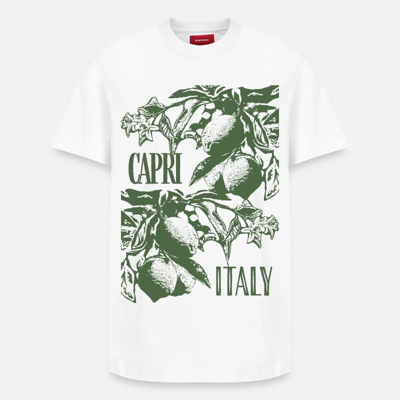 CAPRI ITALIE - T-shirt unisexe décontracté en coton Supima – de SPREAD - blanc
