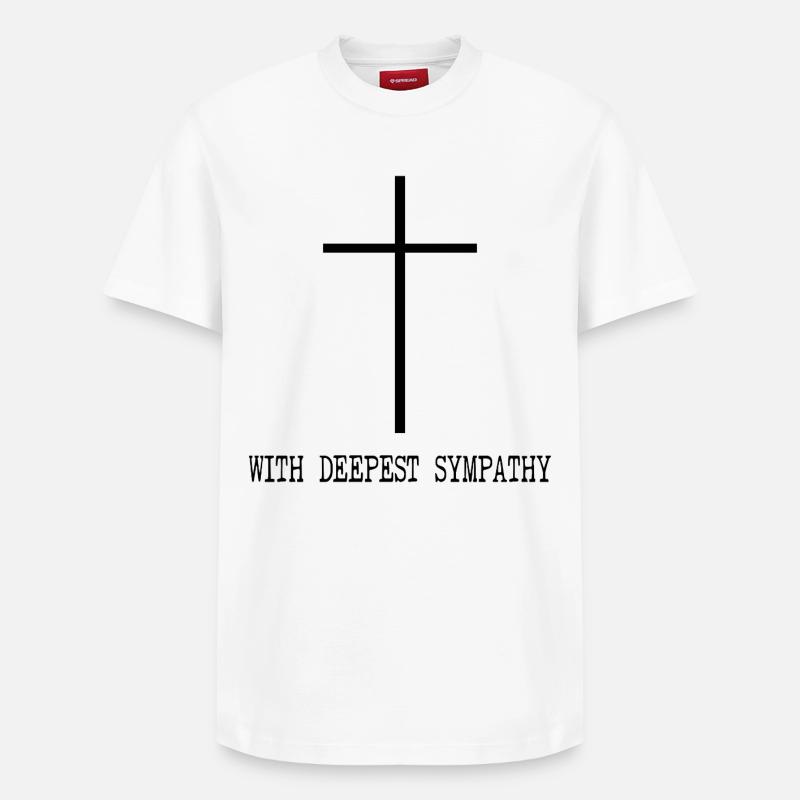 Herzliches Beileid - Relaxed Unisex Supima Cotton T-Shirt – von SPREAD - Weiß