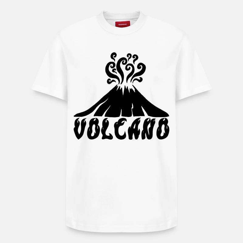 Black Volcano - Relaxed Unisex Supima Cotton T-Shirt – by SPREAD - white