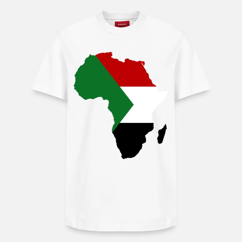 Sudan_Flagge_Afrika - T-shirt unisexe décontracté en coton Supima – de SPREAD - blanc