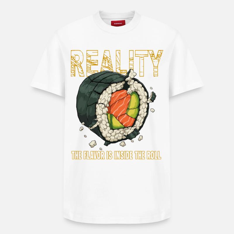 Sushi Roll Reality Innerer Geschmack - Relaxed Unisex Supima Cotton T-Shirt – von SPREAD - Weiß